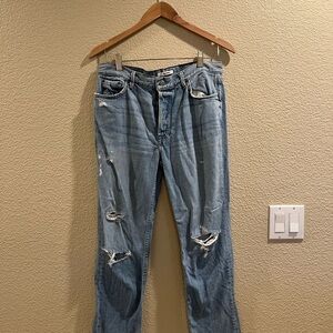 GRLFRND Light Blue Distressed Boyfriend Jeans